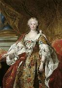 Charles Amedee Philippe Van Loo Official portrait of Queen Isabel de Farnesio Spain oil painting artist